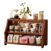 Suporte organizador de porta-copos para mesa, armazenamento multicamadas na mesa, prateleira de bancada para casa para copos, canecas de café, cosméticos e perfume