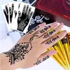 Plantilla de Tatuaje de Henna de Venta Caliente Transfronteriza Set de Plantillas Tatuaje Temporal Crema para Tatuajes Temporales Plantilla de Patrón de Mano Maquillaje de Escenario Tatuaje de Vacaciones