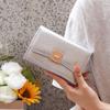 Artículos de Cuero Zhengnan* Cartera Corta para Mujer Estilo Coreano y Japonés Fresca Multifuncional Sencilla con Hebilla Moda Plegable Ins Clutch