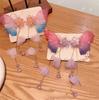 Horquilla con borla Hanfu para niños, clip lateral de vidrio de estilo antiguo para niña, súper hada, paso de sacudida, mariposa, tocado de estilo chino