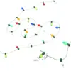 Bombillas electroplateadas transfronterizas, series de luces mini de plástico para escenas navideñas, accesorios de decoración para lugares de fiestas navideñas, cadenas de cuentas