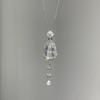 S925 prata esterlina novo estilo chinês natural branco gelo calcedônia pingente ágata cabaça superfície do ovo colar de diamante luz de luxo cadeia de clavícula