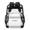 Amazon 2026 Mochila Transparente de Gelatina de Gran Capacidad Impermeable para Estudiantes Bolsa Escolar Mochila de PVC Mochila de Gelatina