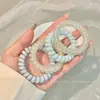 Goma para el pelo de cable de teléfono sin costuras para mujer, Cuerda para coleta alta, Goma elástica para el pelo, Alta elasticidad, Goma para el pelo duradera, Accesorio versátil para el pelo