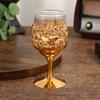 Copo de vinho de vidro de metal de alta qualidade copo de vinho copo de cristal criativo copo de bebidas espirituosas copo de uma xícara terno de vinho doméstico atacado