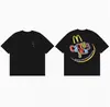 Hip-Hop Americano High Street Holgadas Estampadas con Letras Camisetas de Pareja para Hombre y Mujer Tendencia de Moda de Verano Cuello Redondo Mangas Cortas