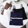 Camisola Sexy de Espalda Descubierta para Chicas con Almohadillas Integradas en el Pecho, Ajustada, Espalda Hermosa, Diseño Hueco, Top Corto