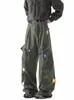 Pantalones cargo de diseño de marca de moda estilo americano multibolsillos transfronterizos retro para hombre 2026 nuevos de alta calle ajustados para el trabajo pantalones casuales