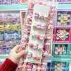 Lindo Conejo Rosa con Lazo Helado de Fresa Dibujo Animado Pinza para el Cabello Infantil Pinza para Flequillo de Estudiante de Primaria Pasador para el Cabello de Niña