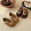 Sapatos Mary Jane Femininos Estilo Retrô Planos 2026 Primavera/Verão Novos Sapatos Pequenos de Couro Macio Princesa Infantil Antiderrapante