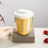 Copo de Frutas Estilo Ins Café da Manhã Copo Salah com Tampa e Anti-vazamento para Exterior e Piquenique Copo Drenante Copo de Aveia Copo de Frutas de Plástico