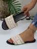 Comercio Exterior Tallas Grandes Zapatillas Planas Casuales para Mujer Punta Redonda Cinta Slip-on Zapatillas Perezosas para Zapatillas