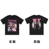 Marca de Moda Americana VLONE JERRY Big V Manga Curta Rua Casal High Street VTG Casual Camiseta Mamba Negra Meia Manga Verão