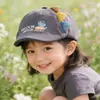 Gorra para Niños con Bordado de Dinosaurio Lindo, Nuevo Boina Coreana Estilo Primavera para Niños, Gorra de Visera Delantera Moda y Elegante