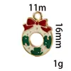 BB-6 Venta Directa Navidad Esmalte Aleación DIY Accesorios para Joyería Papá Noel Muñeco de Nieve Campana Reno Pulsera Colgante