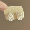 Pendientes geométricos de resina transparente con aguja de plata 2024 nuevos pendientes explosivos pendientes simples de alto sentido de temperamento al por mayor