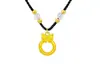 Collar con Colgante de Arco Xiangyun Ping An Chapado en Cobre Dorado para Mujer Anillo Gankun Colgante de Arco Venta al por Mayor en Vivo