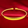 Nuevo Brazalete Gimmel de Apertura de Oro Arena de Vietnam Chapado en Latón Moneda Europea Chapado en Oro Joyería de Boda Joyería