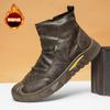 Zapatos de Hombre Invierno 2026 Nuevos Impermeables Antideslizantes Resistentes al Desgaste Zapatos de Trabajo Tendencia Versátiles Zapatos Casuales de Trabajo para Hombre