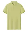 Pique de Cor Lisa Grossa com Gola de Algodão Misturado Alto para Uso Externo Casual de Negócios com Logo Estampado Roupas de Trabalho Uniforme de Grupo Pode Imprimir Texto