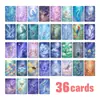 Tarjetas de Estilo Nuevo Transfronterizo de 36 Piezas Estilo Ilustración de Animales Fantásticos, Tarjetas Decorativas Creativas de Colores con Mensajes Escribibles