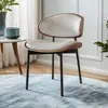 Cadeira de Jantar Estilo Italiano para Uso Doméstico, Estilo Vintage Eames Nórdico, Cadeira Minimalista Moderna de Luxo Leve com Encosto para Restaurante