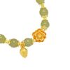 Ailian imitación jade Hetian natural adorno de loto dorado mate pulsera simple de lujo ligero para novias regalo para novia