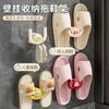 Estante para Pantuflas de Baño Escurridor Gancho Dopamina Estante de Almacenamiento Montado en la Pared Gancho de Almacenamiento de Pared para Inodoro