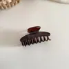 Presilha de Cabelo Geométrica Degradê Cor de Café, Presilha de Tubarão para Penteados Semi-Presos, Acessório de Cabelo Grande para Cabelos Grossos Que Não Irrita a Nuca