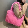 Bolso Grande de Peluche Nuevo Otoño e Invierno, Bolso de Mujer Peludo, Bolso de Mano de Moda Ins, Bolso Tote Versátil, Bolso de Hombro Único para Mujer