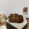 De lona~Zapatos Birkenstock de Suela Gruesa para Aumentar la Altura para Mujer Zapatos Mary Jane de una Sola Hebilla Otoño Nueva Llegada Mocasines Birkenstock de Dos Vías