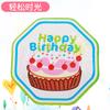 Prato de Papel Descartável Kanglailai Prato de Papel Octogonal Colorido para Bolo de Aniversário Infantil Laminado 7 polegadas 9 polegadas Prato de Papel