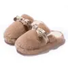 2026 Pantufas Fofas de Inverno para Casa Pantufas de Algodão Quentes Pantufas para Uso Externo Meia Pantufa de Casa Pantufas Leves com Laço