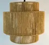 Linterna Portátil, Lámpara Solar, Vela Electrónica, Pantalla Tejida con Cuerda de Cáñamo, Iluminación Decorativa Interior de Gama Alta