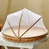 Productos de Tejido de Bambú: Tapa de Malla, Colador, Cesta de Secado para Alimentos Caseros, Cesta de Almacenamiento Anti-Moscas, Cesta de Bambú a Prueba de Insectos, Recogedor