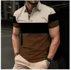 Moda de Verano para Hombre Transpirable Cómodo Polo de Manga Corta Adecuado para Golf Tenis Deportes al Aire Libre