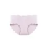 Ropa Interior de Seda de Hielo para Mujer Verano Delgada Transpirable Color Piel Melocotón Corazón Algodón Puro Entrepierna Sexy Talle Medio Bragas Ropa Interior para Mujer