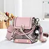 Bolso bandolera hecho de material ecológico, moderno y versátil, bolso de hombro pequeño cuadrado con estampado colorido, bolso pequeño de lujo ligero para mujer