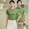 Camisa POLO de Modal Primavera e Verão Gola Lapela Manga Curta Roupa de Trabalho Roupa de Trabalho para Valorizar o Corpo Top Personalizado para Grupo Empresa Staff