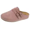 Sandálias deslizantes fechadas estilo Birkenstock retrô francês para mulheres, nova coleção de outono de 2026, sandálias casuais fáceis de usar