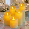Luz de Vela Electrónica Oscilante de Lágrimas Simuladas Luz de Vela de Atmósfera para Bodas Fiestas de Cumpleaños Conciertos de Navidad