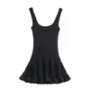 Xx11688-25 Estilo Novo de Inverno Moda Europeia e Americana Sexy Hottie Patchwork Fofo Colete Vestido de Saia Curta