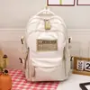 Mochila de Gran Capacidad Transfronteriza 2024 Nueva Simple Letra Mochila Escolar para Estudiante de Secundaria Mochila de Viaje Ligera de Moda