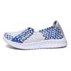 Sapatos baixos transfronteiriços para mulheres Loafers de tira tecidos à mão Sapatos tecidos à mão Sapatos femininos Sapatos de camada única tamanho grande Sapatos baixos casuais