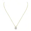 Colar de Moissanita 1 Quilate Estilo Amazon S925 Banhado a Ouro 18K para Mulheres, Não Desbota, Atacado para Exportação