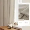 Cortinas de Dormitorio Totalmente Opacas Nuevo Estilo 2025 Crema Chenilla Francesa Aislamiento Térmico Protección Solar Sala de Estar Accesible Lujo Parasol