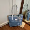 Bolso Tote de Mezclilla de Alto Estilo Nuevo 2026 para Mujer, Bolso de Hombro de Gran Capacidad para el Trabajo, Bolso Versátil de Moda Coreana para Debajo del Brazo