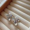 Aretes de Cristal Cuadrado de Moda de Alta Gama para Combinar con Todo Aretes Colgantes Geométricos Redondos Simples Aretes Flash Distintivos