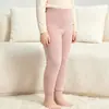 Pantalones cálidos para niños de talla grande, extragrandes y gruesos para otoño e invierno, pantalones térmicos antibacterianos 7A hechos de seda y lana para niños y niñas