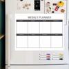 CT809 Imán Magnético para Refrigerador Transfronterizo Pluma Borrable Magnética Plan Mensual Plan Semanal Tablero de Notas con Adhesivo Magnético sin Pegamento
